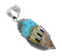 Native American Pueblo Design Multicolor Sterling Silver Jewelry Pendant RX94534